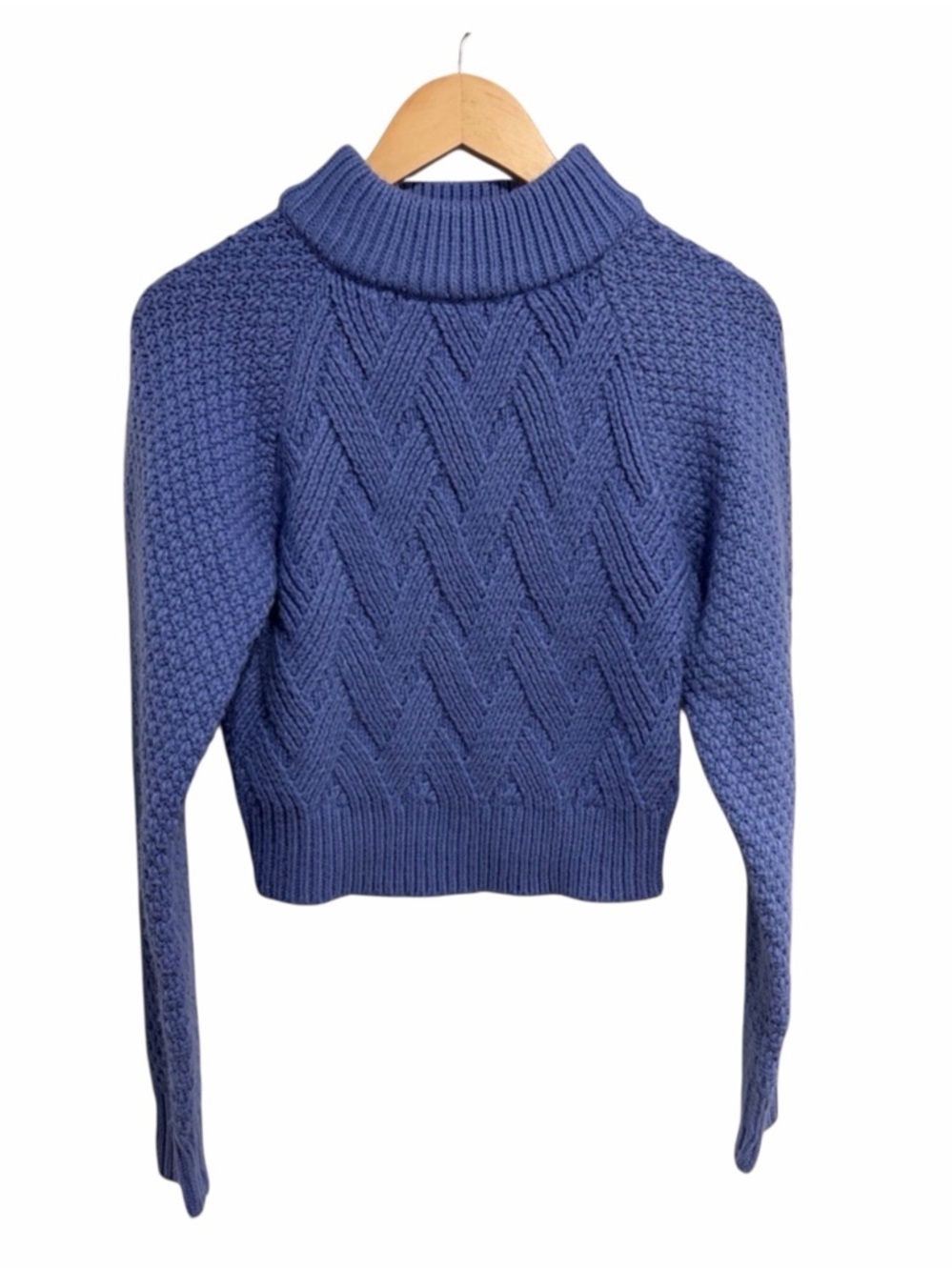 Zara Classic Long Sleeve Cable Knit Turtleneck Sweater